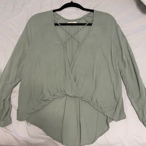 Silence + Noise Mayfair Surplice Plunge Top